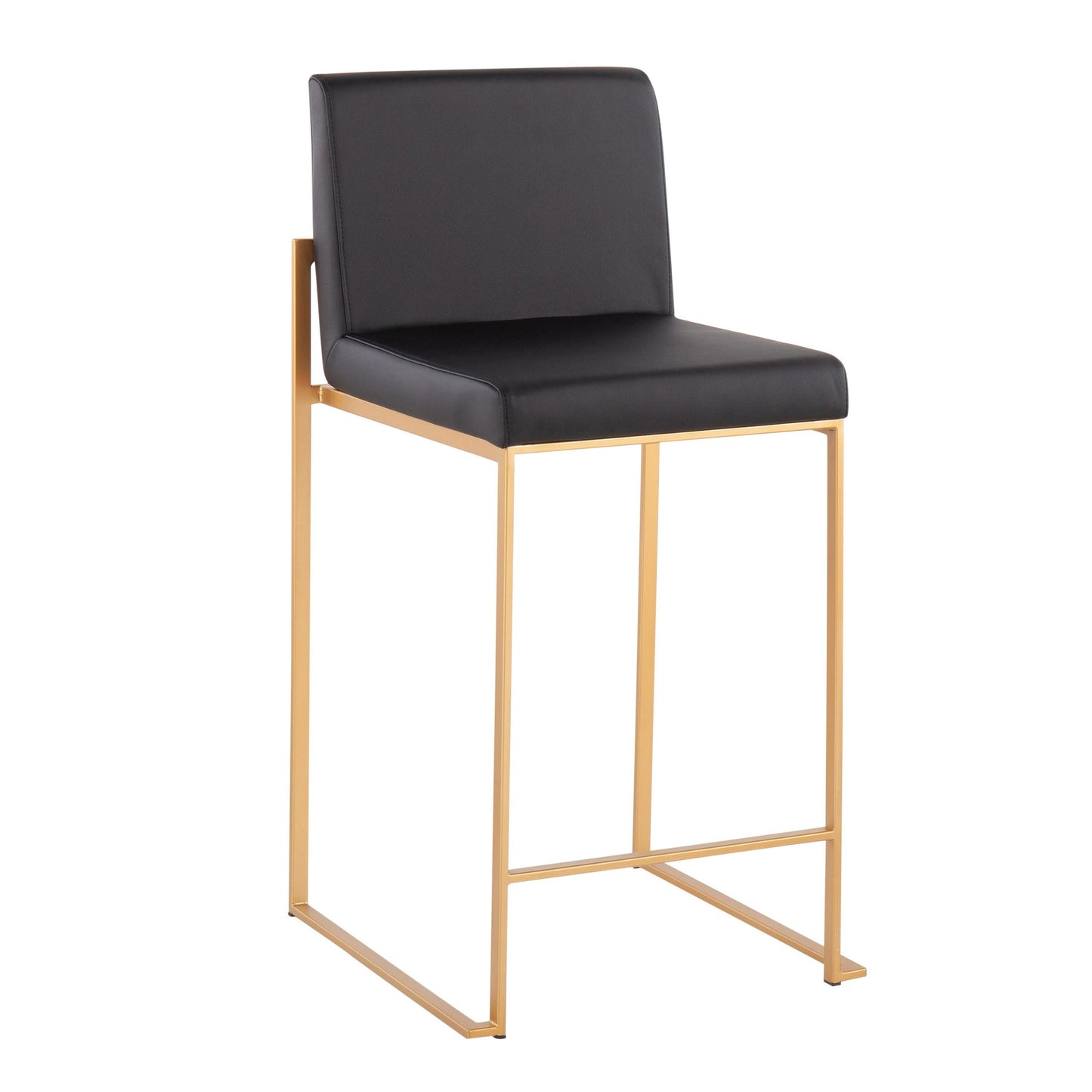 Fuji High-Back Counter Stool (Gold)