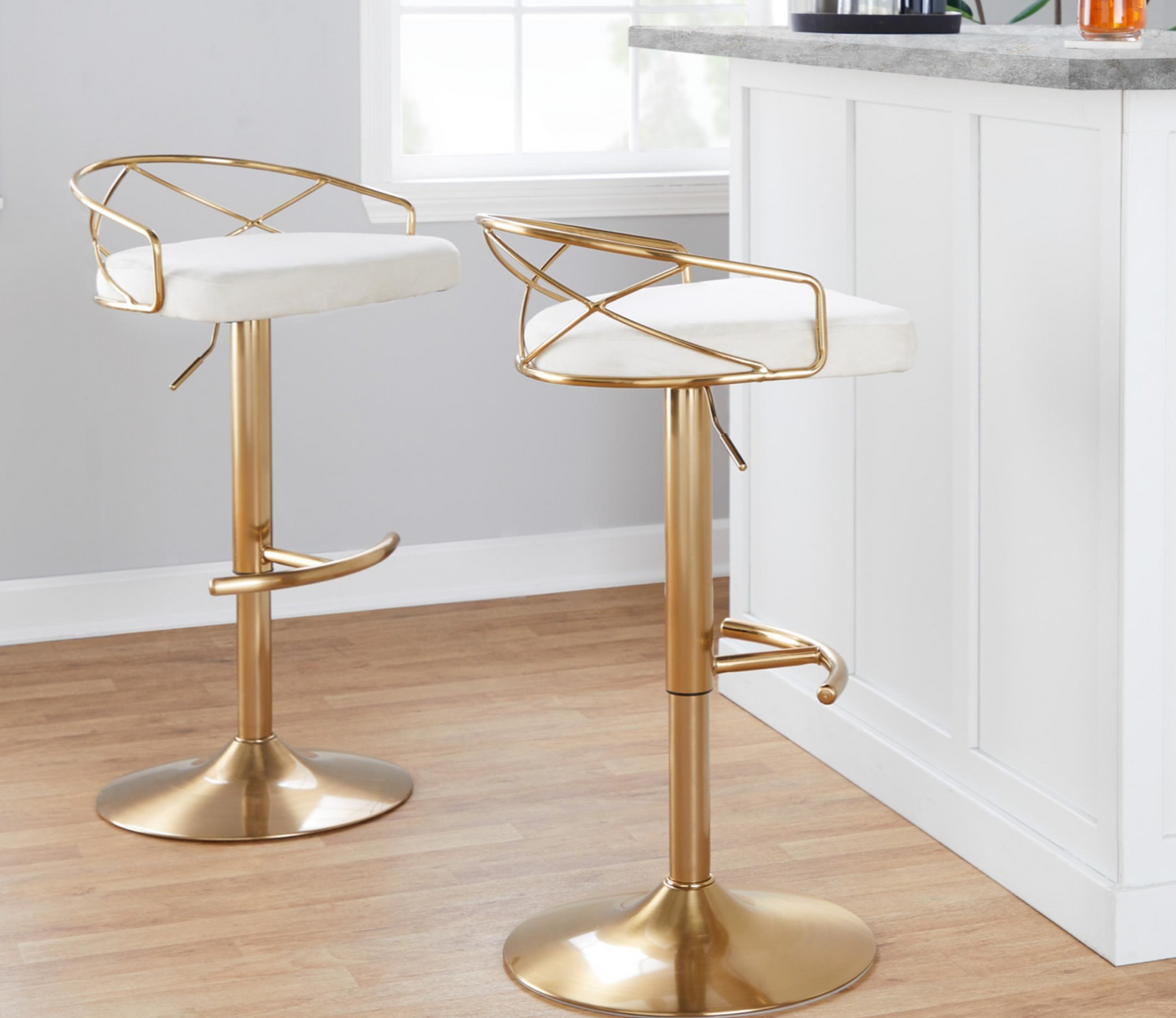 Charlotte Glam Barstool (Gold)