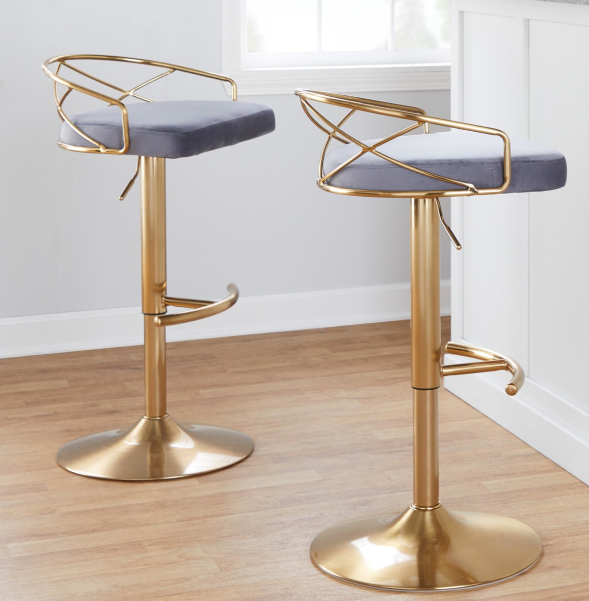 Charlotte Glam Barstool (Gold)