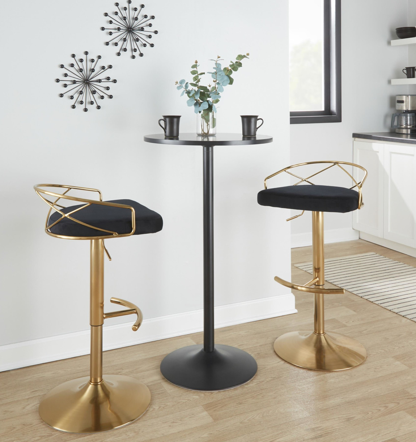 Charlotte Glam Barstool (Gold)