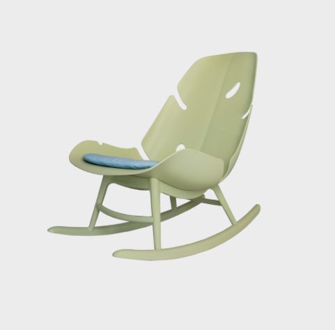 Monstera Rocking Chair