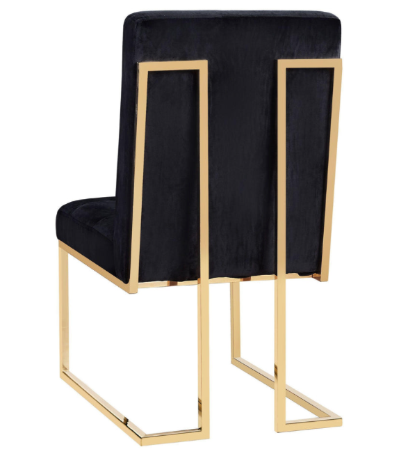 Akiko Black Velvet Chair