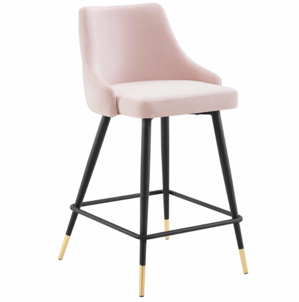 Adorn Velvet Counter Stool