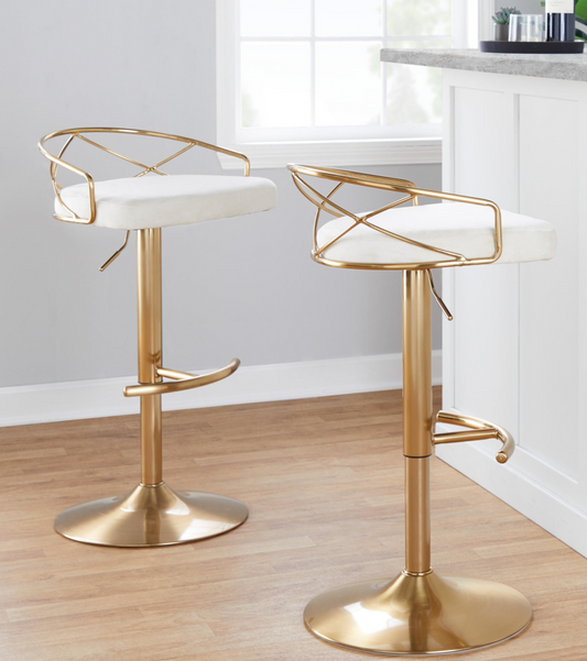 Charlotte Glam Adjustable Barstool