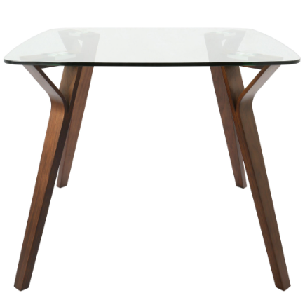 Folia Dinning Table Glass/Wood