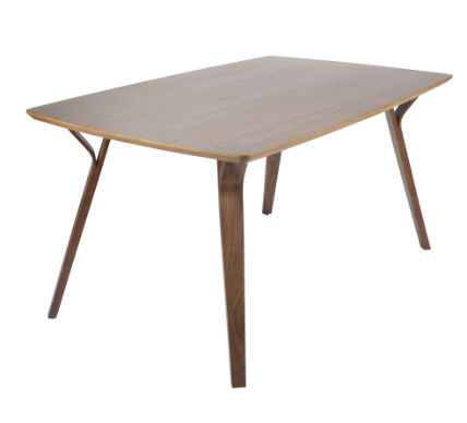 Folia Dinning Table Glass/Wood